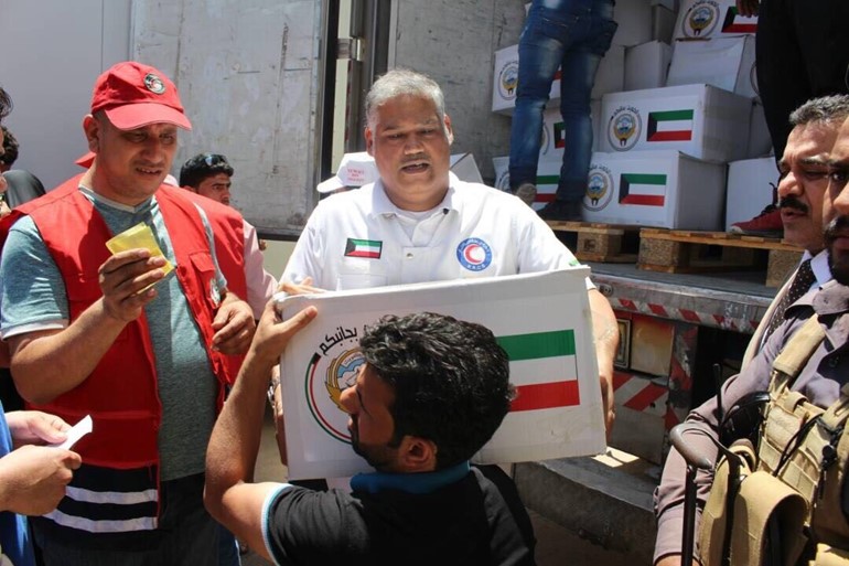 2000 سلة غذائية من "الهلال الأحمر" للنازحين العراقيين