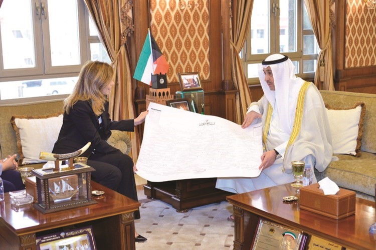 الحمود استقبل الأميرة غيداء طلال: الروابط الأخوية بين الكويت والأردن تاريخية ومتينة