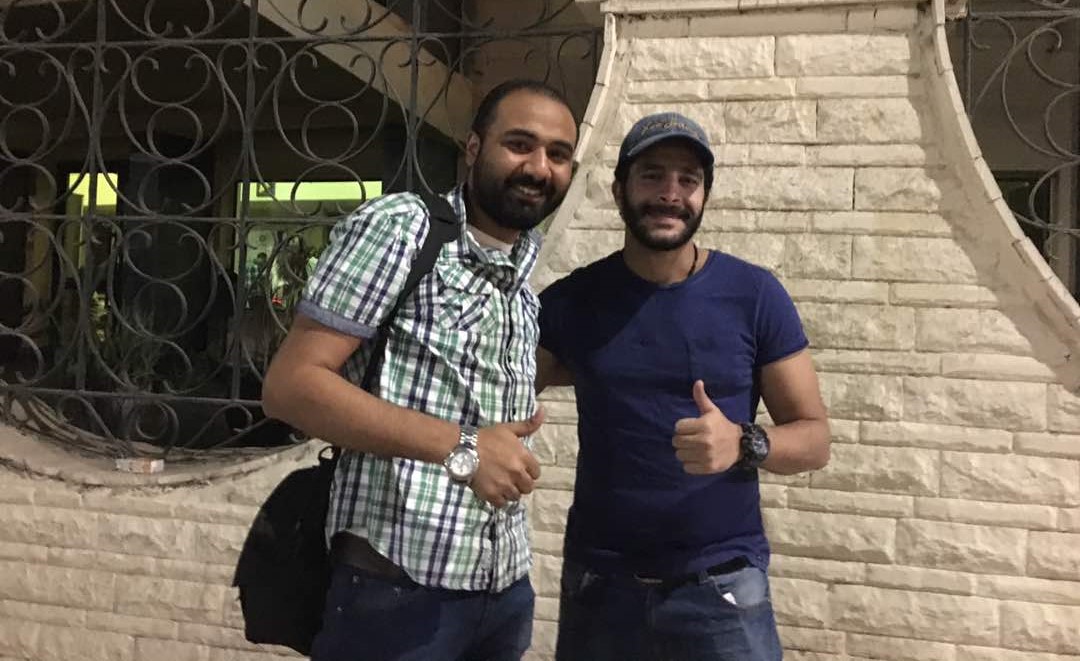 مصطفى منصور مع الزميل احمد الشوني