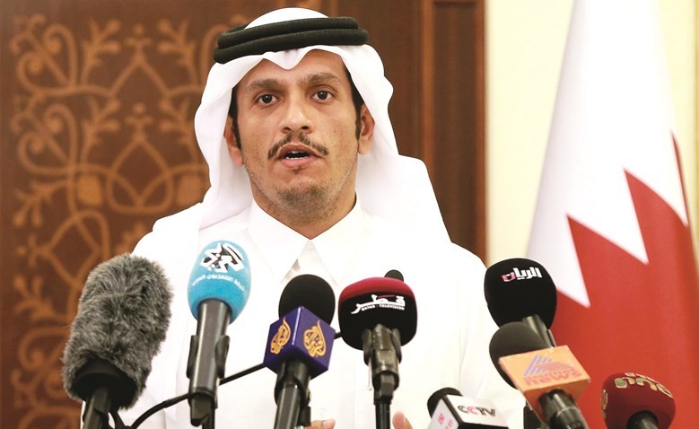 وزير الخارجية القطري الشيخ محمد بن عبد الرحمن آل ثاني(أ.ف.پ)﻿