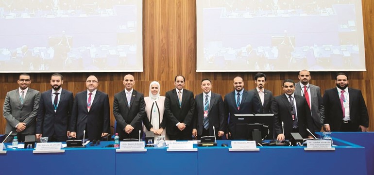 وفد الكويت لدى الأمم المتحدة في فيينا خلال الفعاليات ﻿
