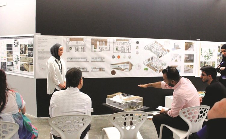 معرض المشروعات النهائية مع طلبة استوديو التصميم المعماري 2