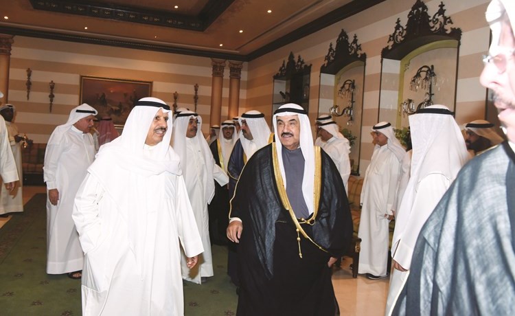 سمو الشيخ ناصر المحمد والشيخ دعيج الخليفة والشيخ فيصل المالك والشيخ خالد البدر(ريليش كومار)﻿