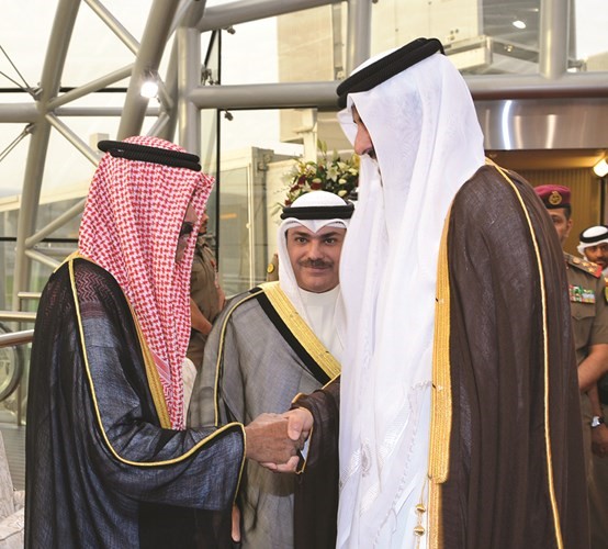 الأمير استقبل أمير قطر ورئيس وزراء البحرين