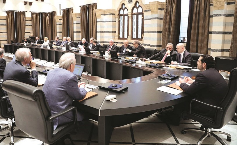 رئيس الحكومة سعد الحريري يترأس جلسة مجلس الوزراء في السرايا(محمود الطويل)﻿