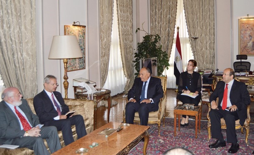سامح شكري مستقبلا دنيس ميرسيه القائد الأعلى لعمليات التحول بحلف(ناتو)﻿
