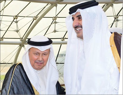 الأمير بحث مع تميم بن حمد دعم العمل الخليجي المشترك