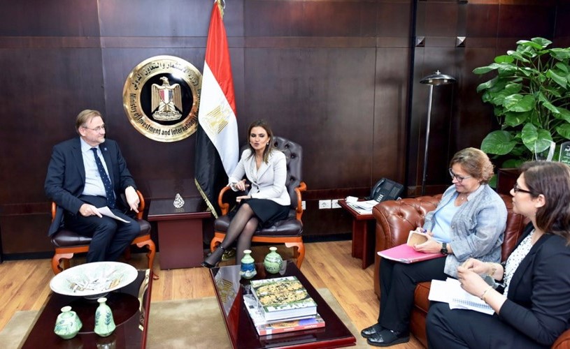 د.سحر نصر مستقبلة وفدا من الأمم المتحدة﻿