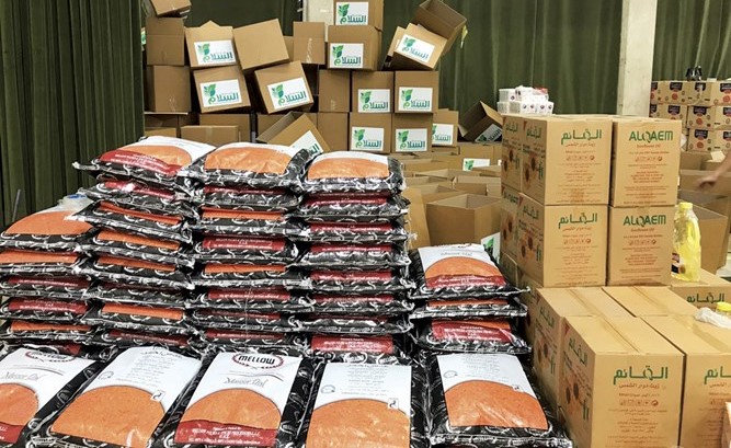 جانب من المساعدات المقدمة ﻿