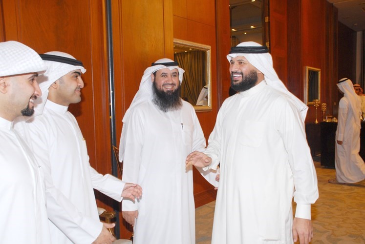 ترحيب من العتل والعتيبي والفيلكاوي برئيس الجمعية الاسبق حسام الخرافي﻿