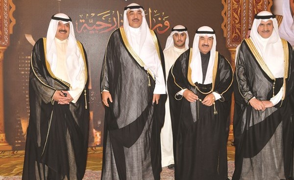 سمو الشيخ ناصر المحمد والشيخ صباح الخالد وخالد الجارالله والسفير ضاري العجران﻿