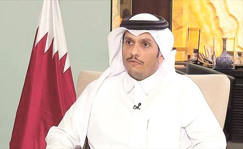 وزير الخارجية القطري الشيخ محمد بن عبدالرحمن آل ثاني في حواره التلفزيوني مساء امس الاول (الجزيرة.نت)﻿
