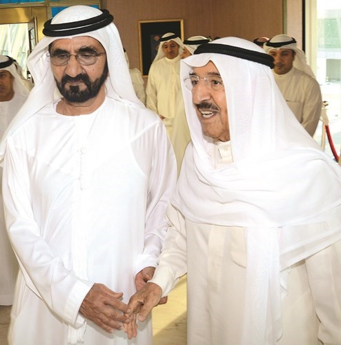  صاحب السمو الأمير الشيخ صباح الأحمد مع صاحب السمو الشيخ محمد بن راشد ﻿