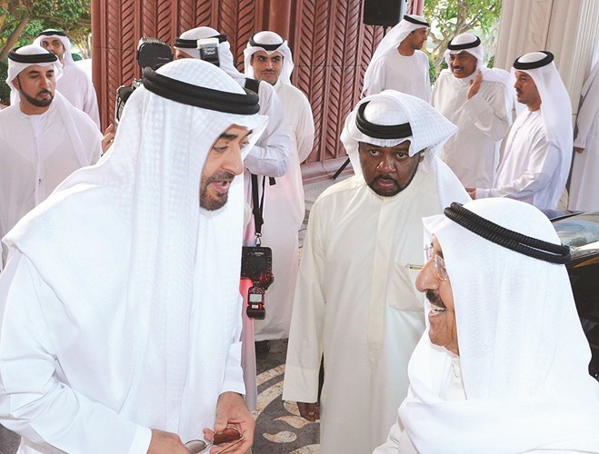  صاحب السمو الأمير مع صاحب السمو الشيخ محمد بن زايد﻿