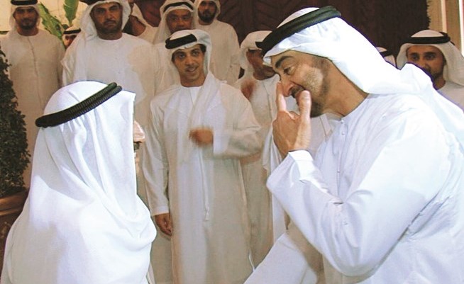 صاحب السمو الأمير الشيخ صباح الأحمد وصاحب السمو الشيخ محمد بن زايد﻿