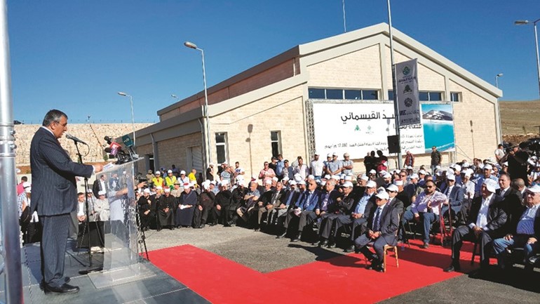 افتتاح سد القيسماني في جبل لبنان الممول من الصندوق الكويتي للتنمية