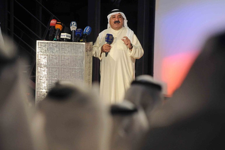 الشيخ ناصر صباح الأحمد خلال اللقاء المفتوح