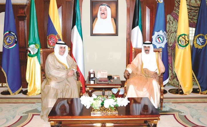 سمو ولي العهد الشيخ نواف الأحمد مستقبلا محمد الصقر﻿