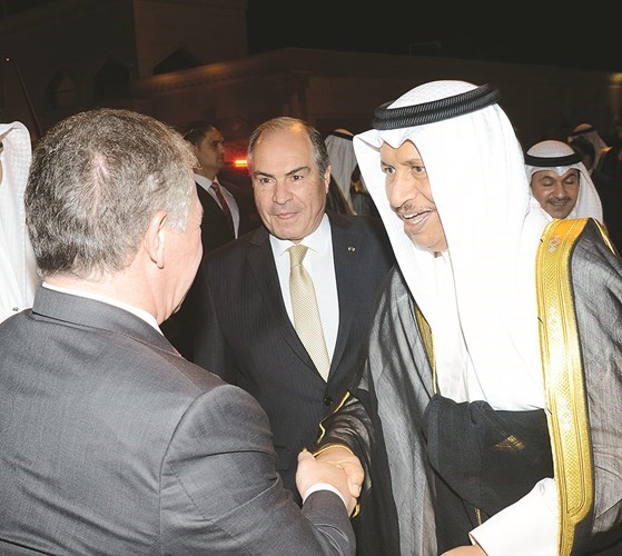 سمو الشيخ جابر المبارك مودعا ملك الأردن﻿
