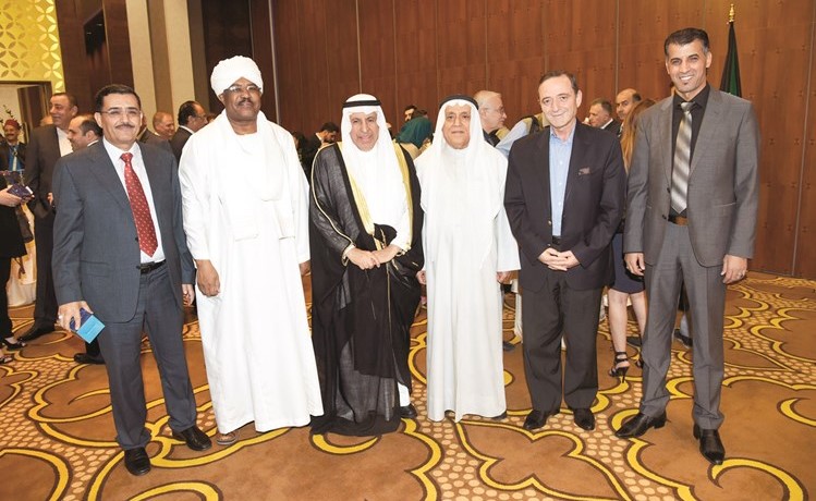 سفراء اليمن د.علي منصور بن سفاع والسودان محي الدين سالم والسعودية د.عبدالعزيز الفايز والأردن محمد الكايد والقائم بالأعمال الليبي عبد العال مرتضى ﻿
