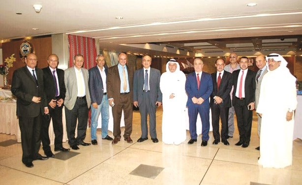السفير محمد الذويخ ونائب رئيس اتحاد الصحافيين العرب الزميل عدنان الراشد وعدد من قيادات المؤسسات الصحافية المصرية﻿