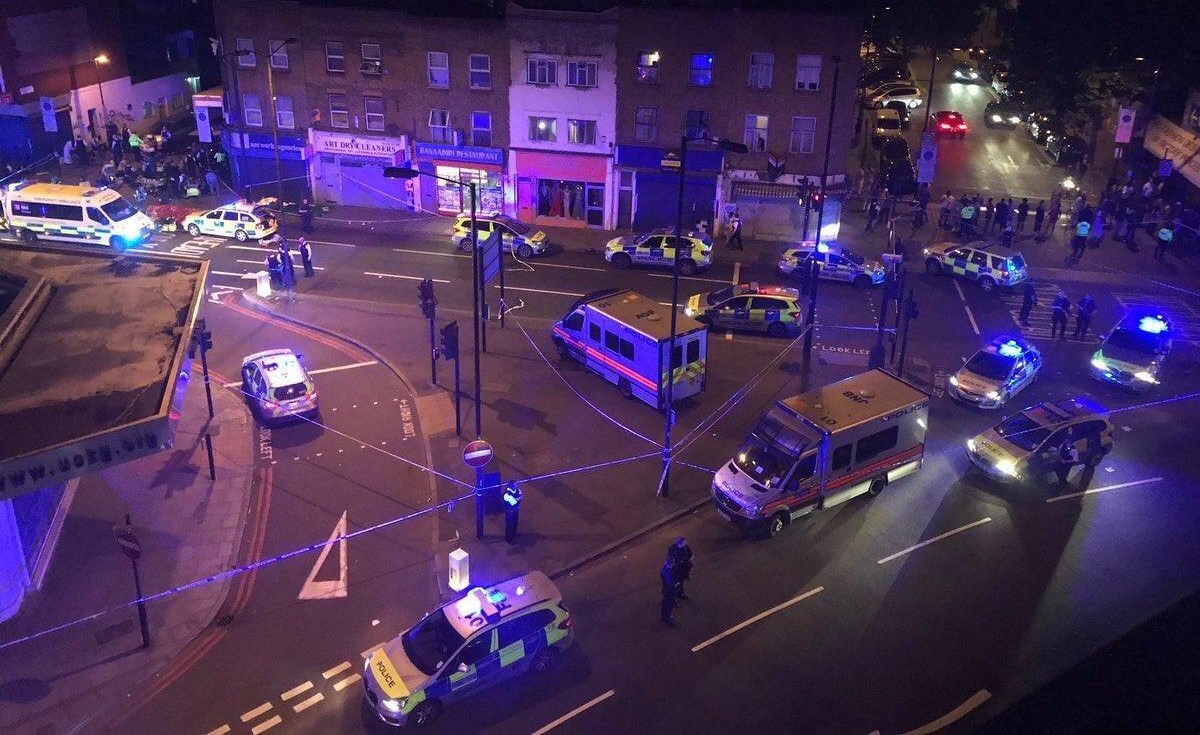 المنطقة التي وقع فيها حادث الدعس في لندن
