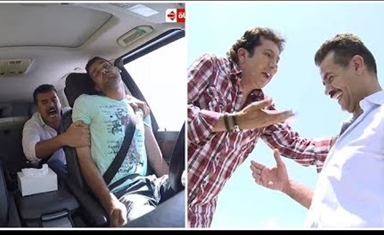 بالفيديو - سامو زين ينهار داخل السيارة.. وما فعله بالسائق لا يصدق!