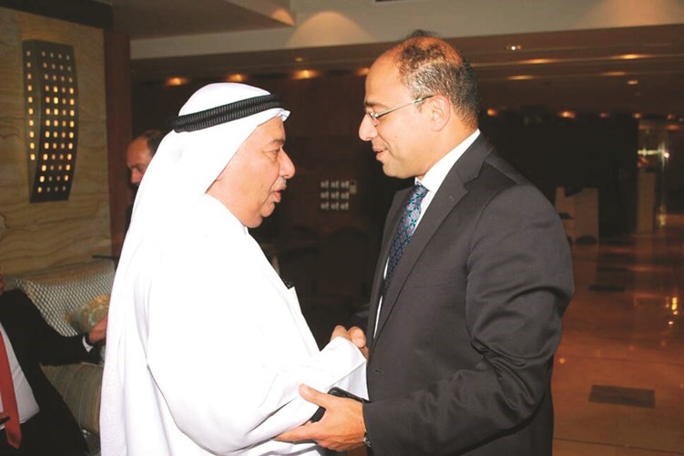 السفير محمد الذويخ مع المتحدث باسم وزارة الخارجية المصرية المستشار أحمد أبوزيد﻿