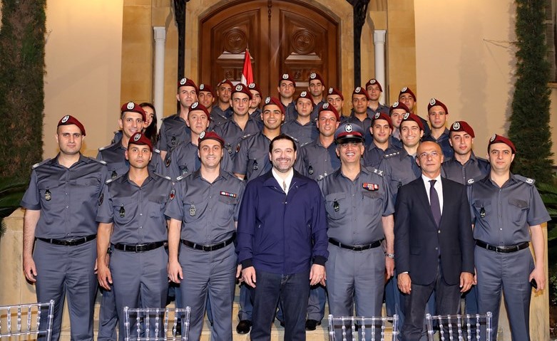 رئيس مجلس الوزراء سعد الحريري في حفل إفطار رمضاني في بيت الوسط على شرف عناصر حرس سرية رئاسة الحكومة وحرسه الخاص في حضور مدير عام قوى الأمن الداخلي اللواء عماد عثمان								(محمود الطويل)﻿