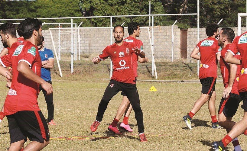 لاعبو الاهلي في التدريبات الأخيرة ﻿