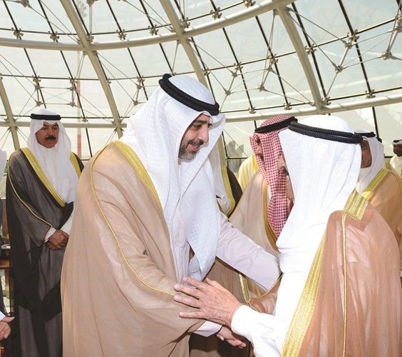 الشيخ محمد العبدالله في استقبال صاحب السمو ﻿