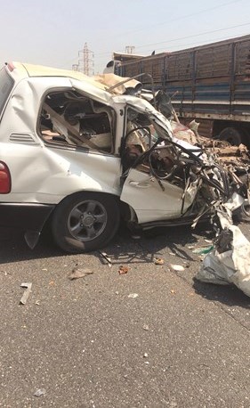 المركبة بعد حادث الاصطدام﻿