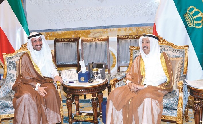 صاحب السمو الأمير الشيخصباح الأحمد مستقبلا مرزوق الغانم ﻿