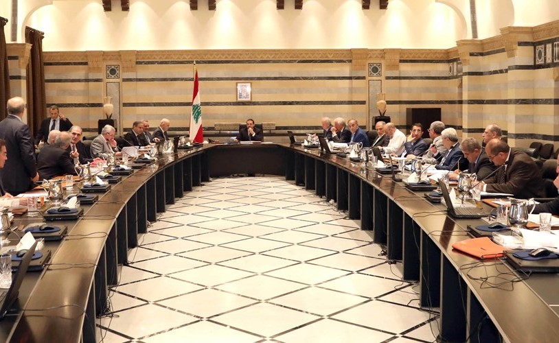 رئيس الحكومة سعد الحريري مترئسا جلسة مجلس الوزراء في السرايا	(محمود الطويل) ﻿