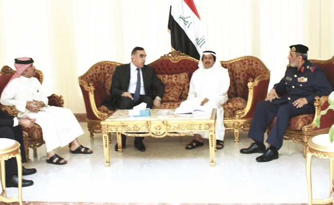 الشيخ عزام الصباح مهنئا سفارة العراق بالمنامة بمناسبة الانتصار على داعش﻿