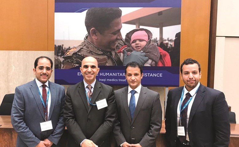 مساعد وزير الخارجية لشؤون التنمية والتعاون الدولي السفير ناصر الصبيح على هامش مشاركته في مؤتمر التحالف الدولي ضد ما يسمى تنظيم داعش﻿