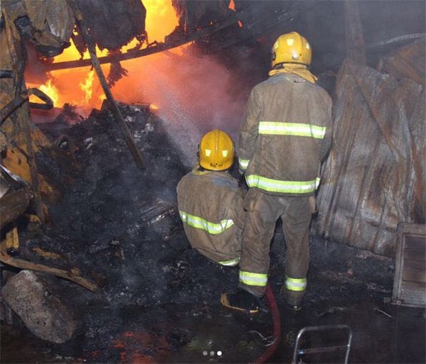 بيان أولي عن حادث حريق مستودع الدائري السابع