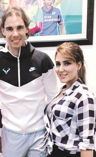 مع النجم الاسباني رافاييل نادال﻿