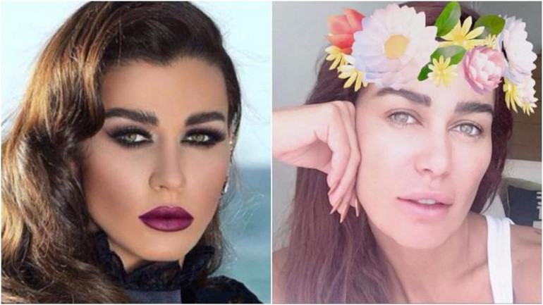 بالصور.. تعرف على النجمات العربيات قبل وبعد المكياج!