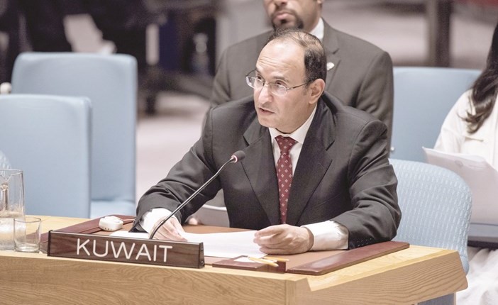 السفير منصور العتيبي يلقي كلمة خلال جلسة مجلس الأمن حول تعزيز القدرات الأفريقية في مجالي السلم والأمن﻿
