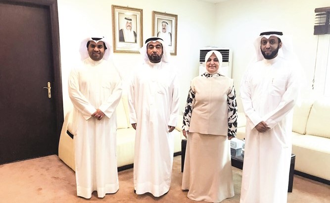الوزيرة هند الصبيح ومطيع العجمي وعماد السنان ووليد الشمري ﻿