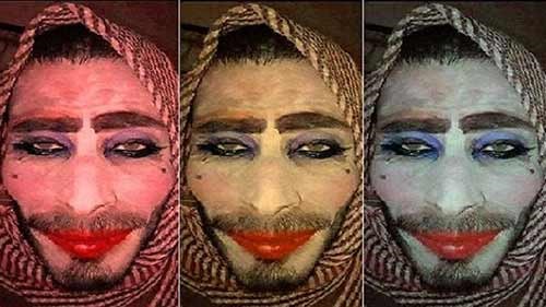 بالفيديو.. أغبى "داعشي" اعتقلوه في العراق تنكر كامرأة ونسي شاربه