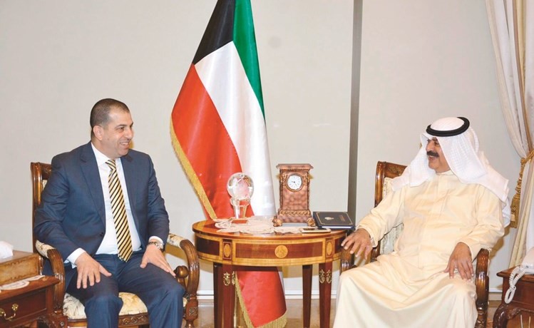 خالد الجارالله مستقبلا مدير مكتب برنامج الأغذية العالمي لدول مجلس التعاون الخليجي عبدالله الوردات﻿