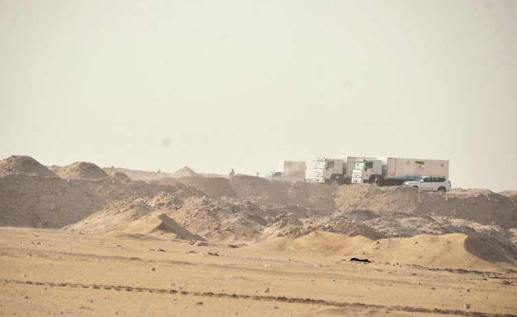 جانب من الاعمال في مشروع جنوب المطلاع﻿