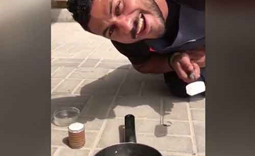 بالفيديو.. شاب إماراتي يفاجئ الجميع ويقلي البيض على حرارة الشمس