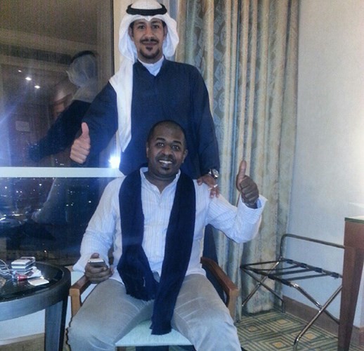  وصورة له مع الشاعر عبدالعزيز العبكل﻿