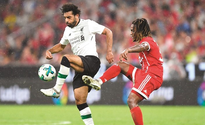 صلاح ليفربول أتعب ريناتو بايرن(أ.ف.پ)﻿