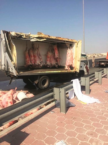 ذبائح مبعثرة على الدائري السادس