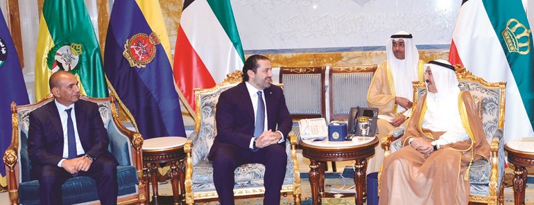 صاحب السمو الأمير خلال استقباله رئيس الوزراء اللبناني سعد الحريري ﻿