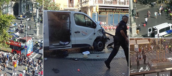 الشرطة الإسبانية: هجوم إرهابي بسيارة فان يوقع قتيلين وعشرات المصابين في برشلونة